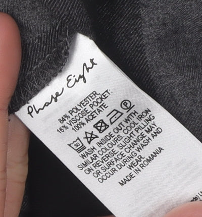 Phase Eight Women's Black Check Shift Dress UK 14