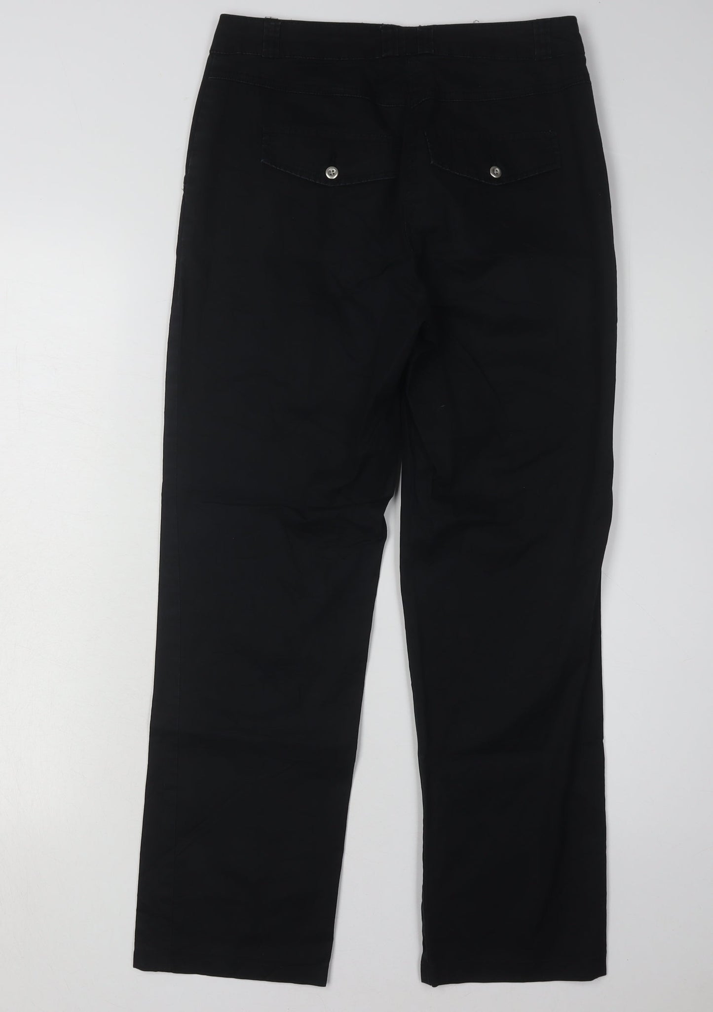 Peckott Women's Black Straight Trousers Size 10