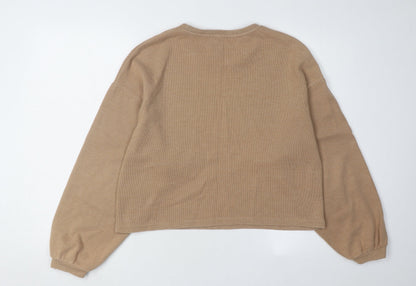 Womens UK Size S New Look Beige Pullover Jumper