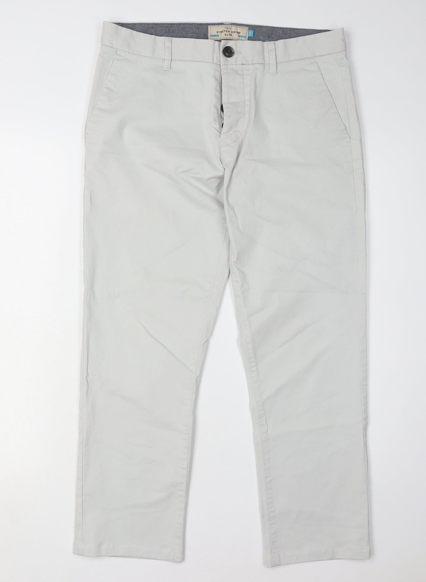 Next Men's Grey Trousers Size 32 Regular Fit