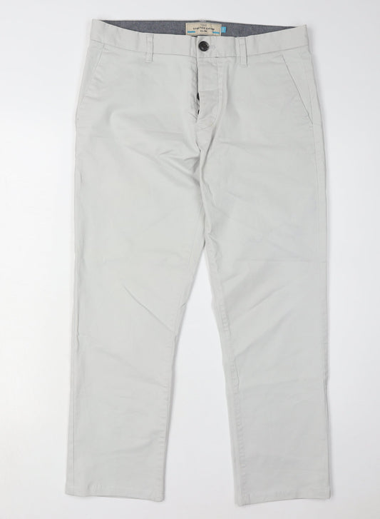 Next Men's Grey Trousers Size 32 Regular Fit