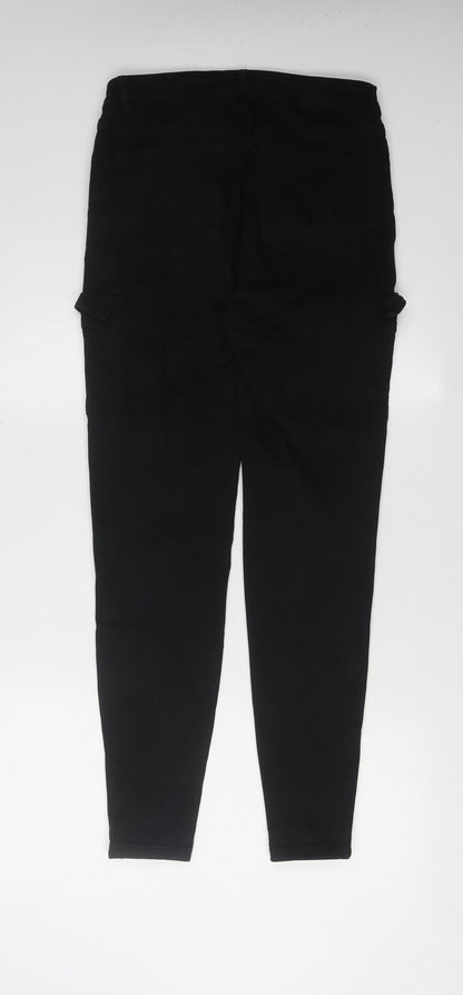 Primark Women's Black Jeans with Ankle Zip Size 10