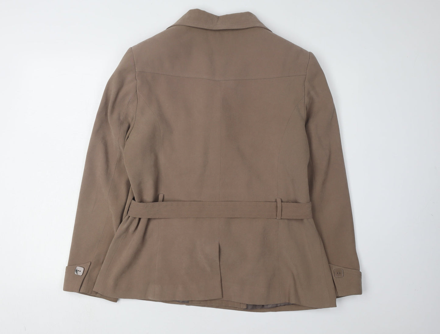 Classics Women's Brown Mid-Length Twill Jacket Size 12