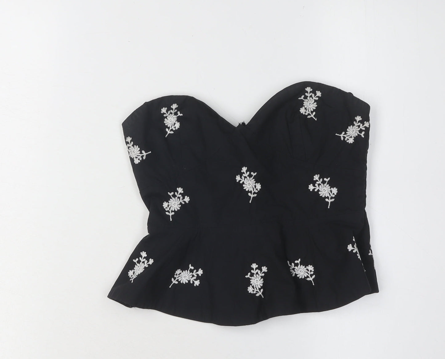 Womens UK Size 2XS Zara Black Camisole Blouse