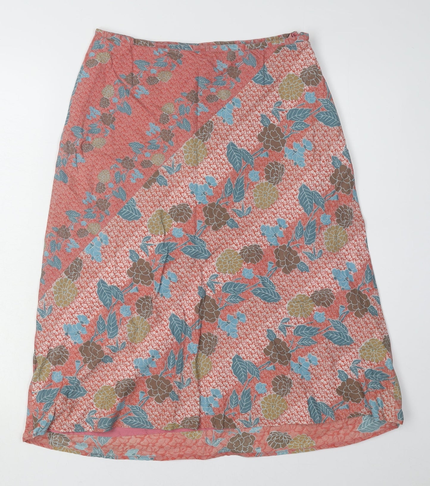 Monsoon Women's Multicolour Floral Skirt Size 12 Cotton