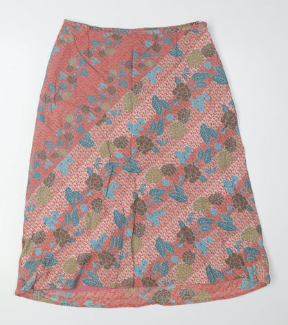 Monsoon Women's Multicolour Floral Skirt Size 12 Cotton