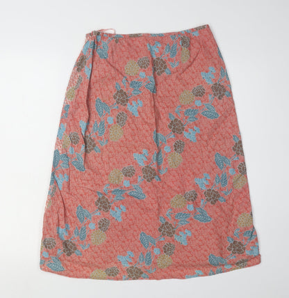 Monsoon Women's Multicolour Floral Skirt Size 12 Cotton