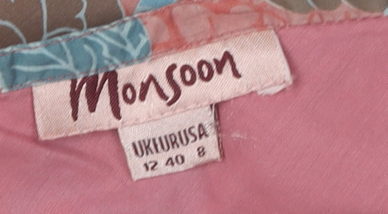 Monsoon Women's Multicolour Floral Skirt Size 12 Cotton