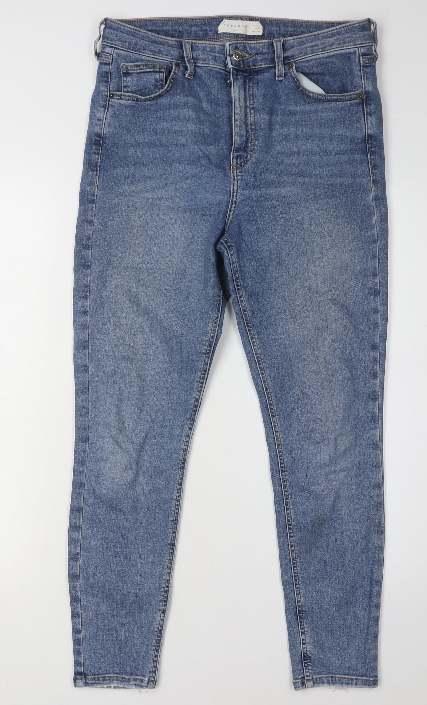 Topshop Women's Blue Skinny Jeans Size M