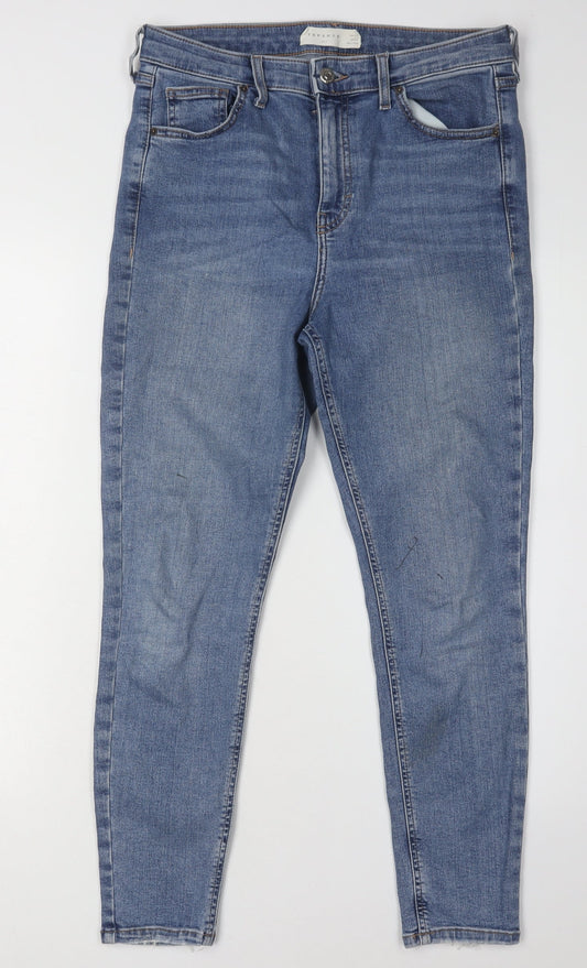 Topshop Women's Blue Skinny Jeans Size M