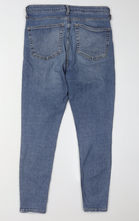 Topshop Women's Blue Skinny Jeans Size M