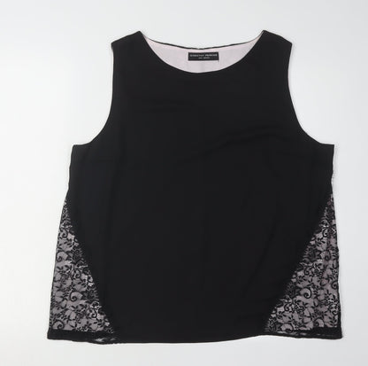 Womens UK Size 18 Dorothy Perkins Black Basic Tank
