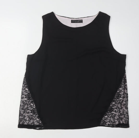 Womens UK Size 18 Dorothy Perkins Black Basic Tank