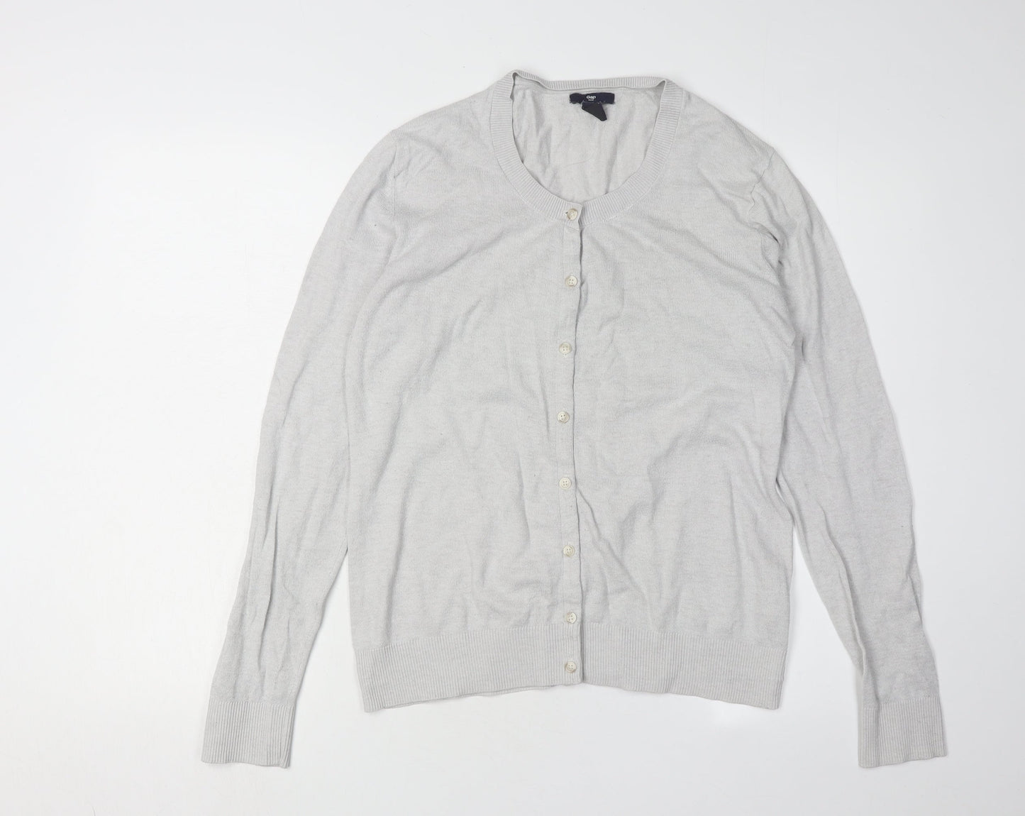 Womens UK Size L Gap Grey Cardigan Jumper