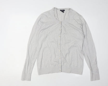 Womens UK Size L Gap Grey Cardigan Jumper