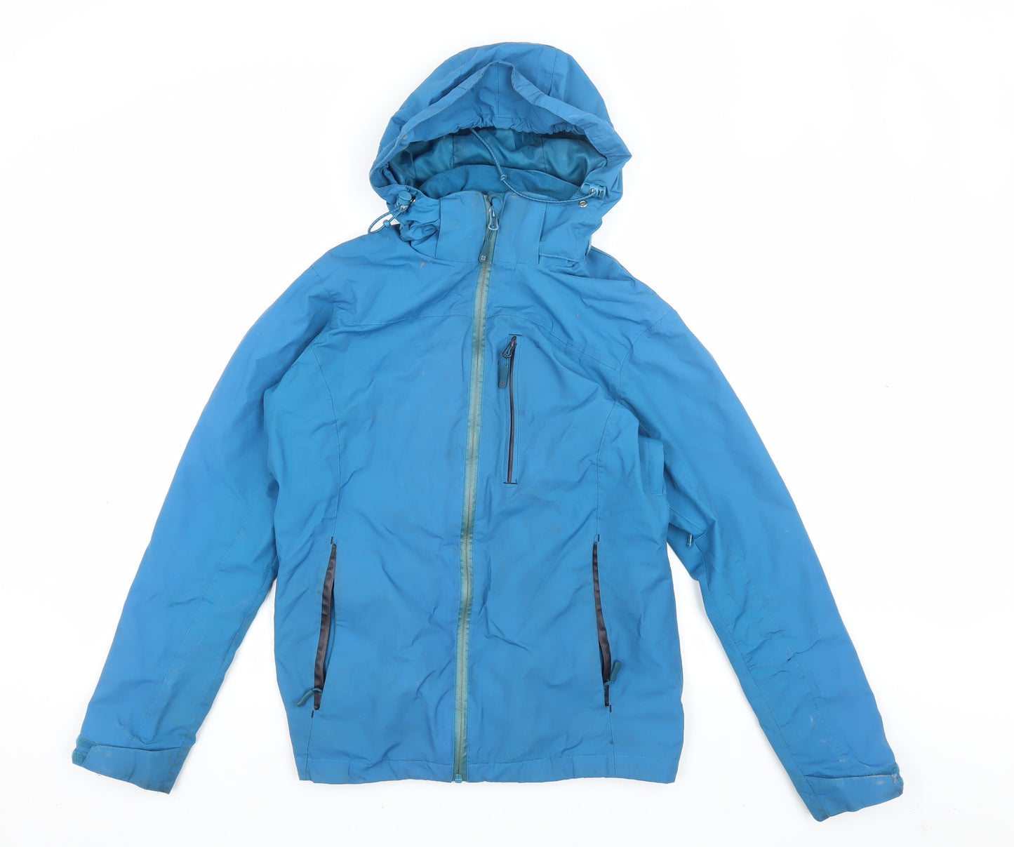 Womens UK Size 10 Mountain Warehouse Blue Rain Coat