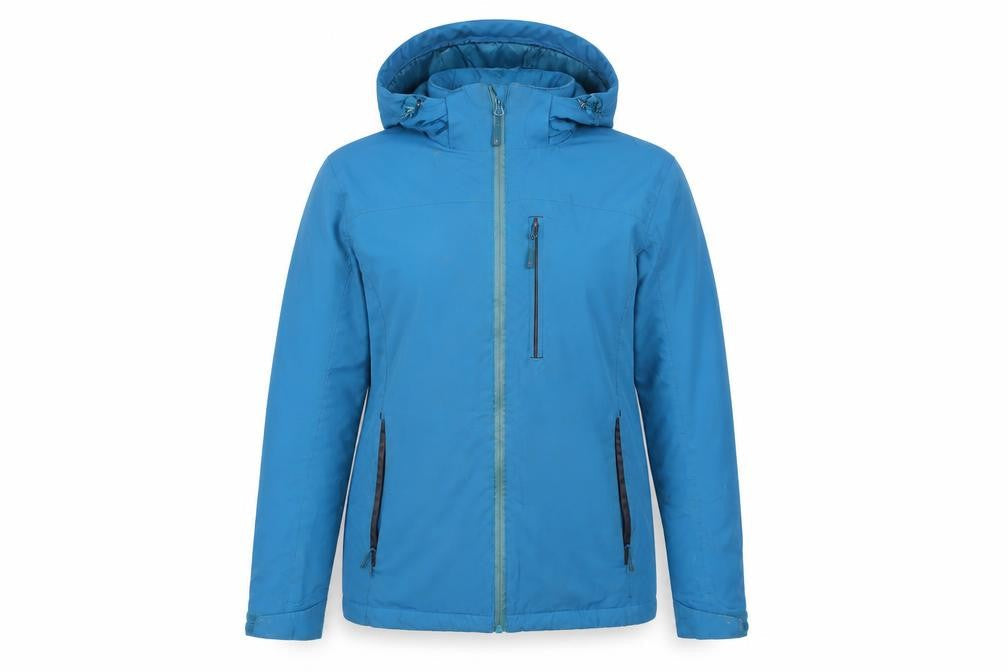 Womens UK Size 10 Mountain Warehouse Blue Rain Coat