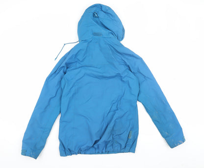 Womens UK Size 10 Mountain Warehouse Blue Rain Coat