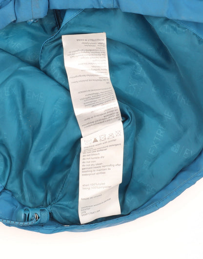Womens UK Size 10 Mountain Warehouse Blue Rain Coat
