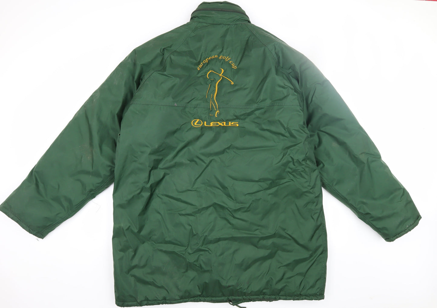Mens UK Size L Result Green Parka Coat
