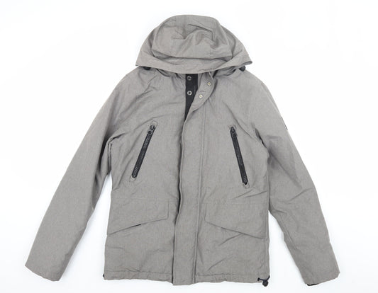 Mens UK Size S NEXT Grey Hooded