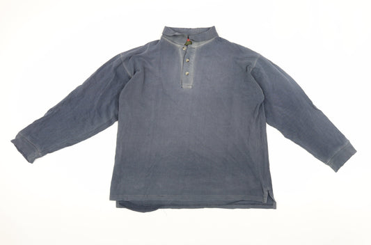 Weekender Men's Blue Long Sleeve Polo Size M