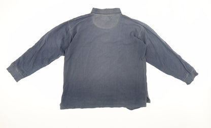 Weekender Men's Blue Long Sleeve Polo Size M