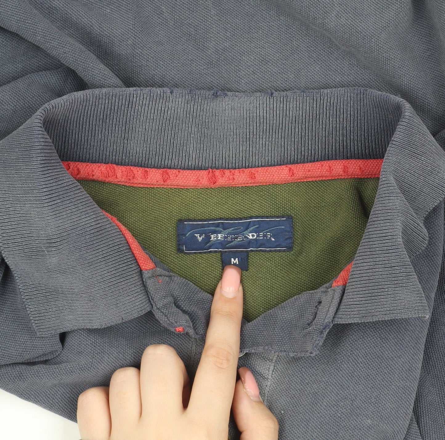 Weekender Men's Blue Long Sleeve Polo Size M