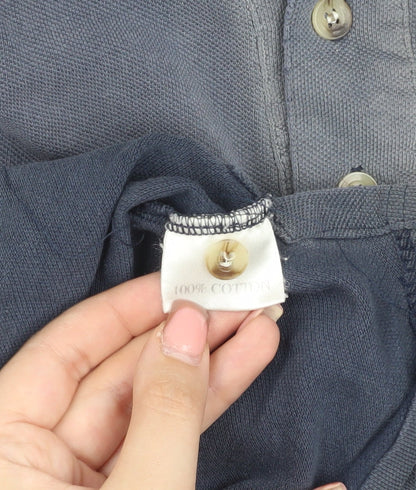 Weekender Men's Blue Long Sleeve Polo Size M