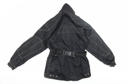Frank Thomas Boys Black L Parka Jacket, Belted, Winter