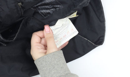 Frank Thomas Boys Black L Parka Jacket, Belted, Winter