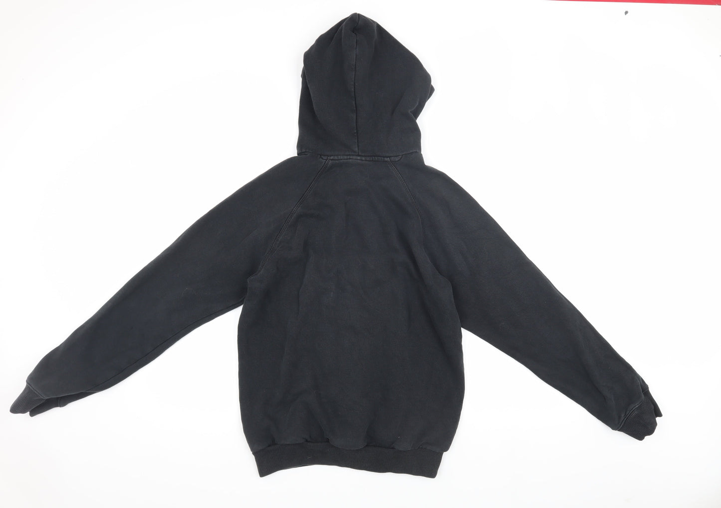 Adidas Unisex Black Pullover Hoodie, Size 10