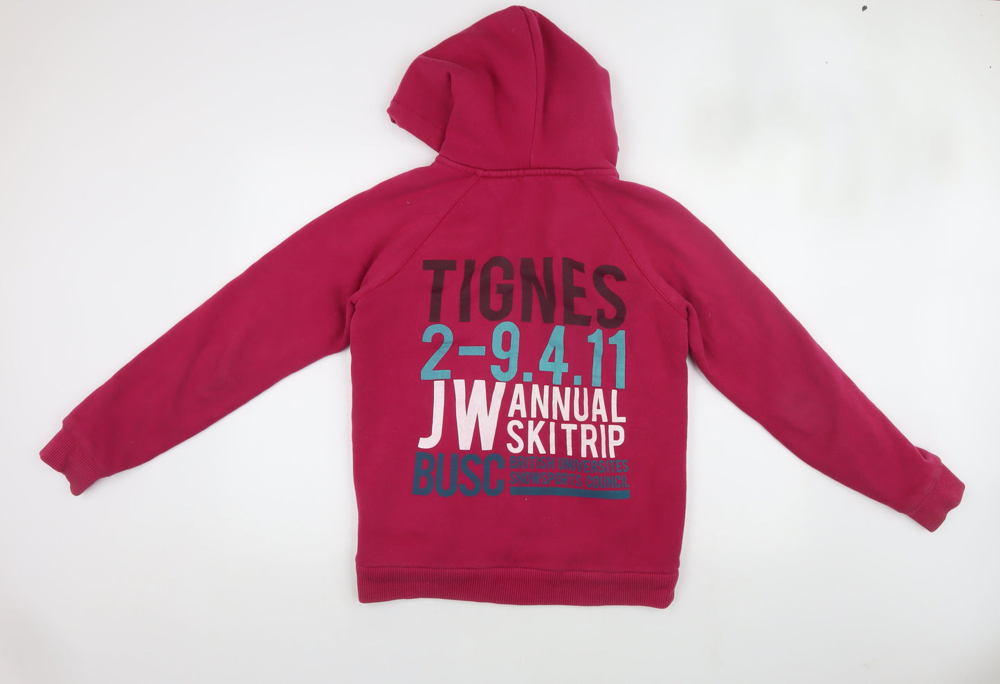 Jack Wills Women's Pink Hooded Jacket, Size 10 - Casual Winter Wear