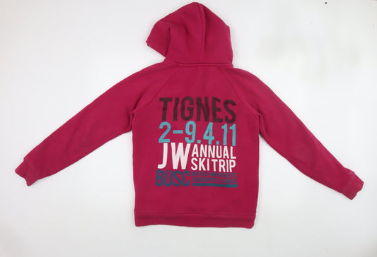 Jack Wills Women's Pink Hooded Jacket, Size 10 - Casual Winter Wear