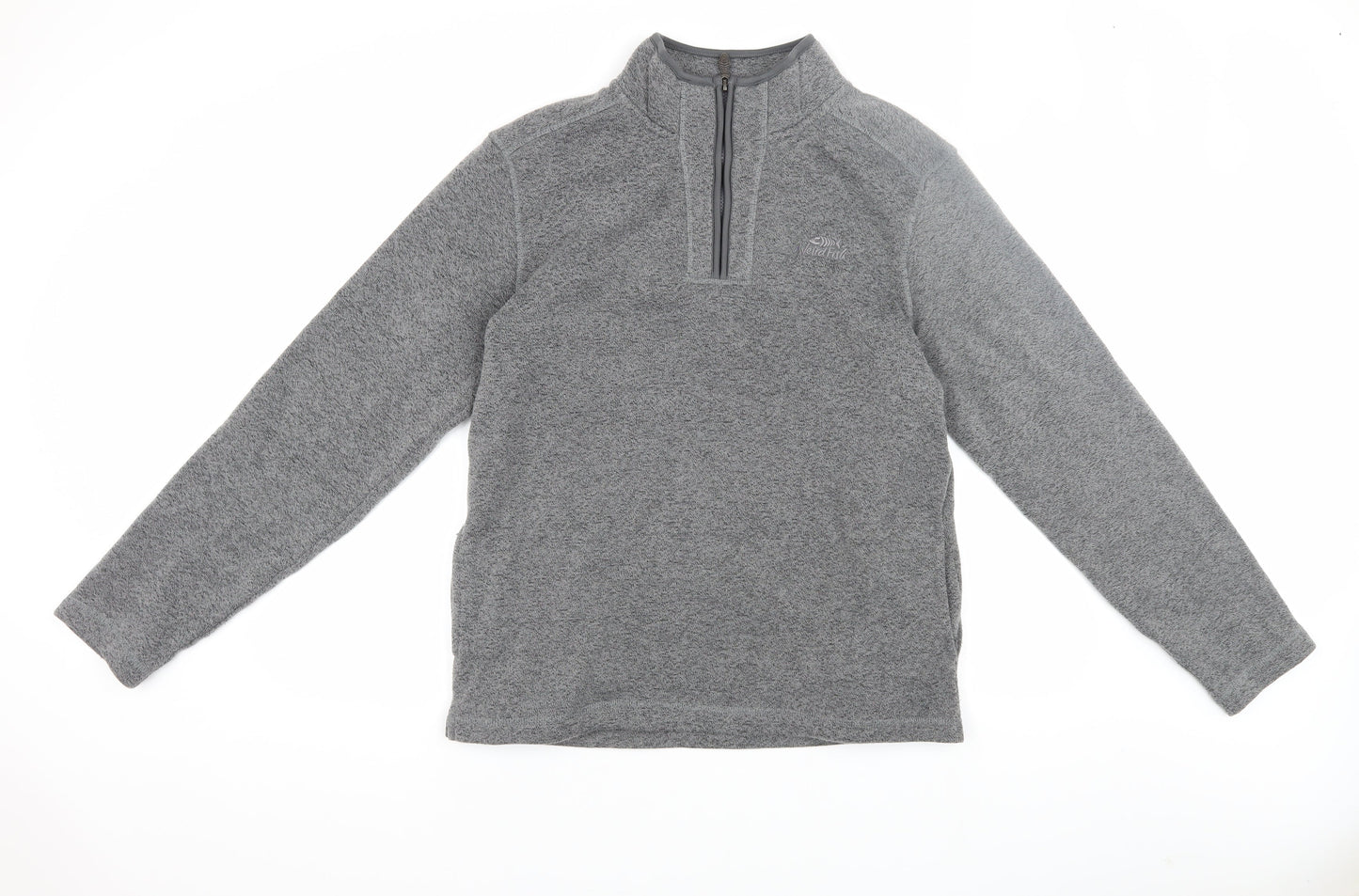 Weird Fish Men's Grey 1/4 Zip Sweatshirt - Medium