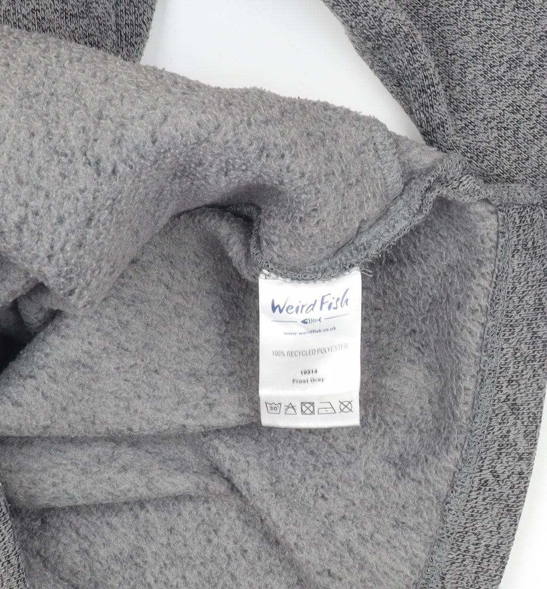 Weird Fish Men's Grey 1/4 Zip Sweatshirt - Medium