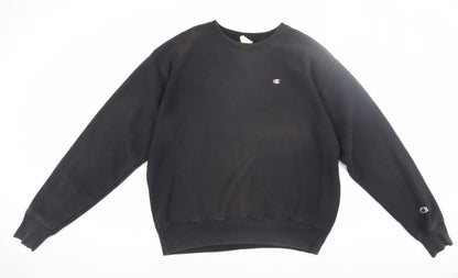Mens UK Size L Champion Black Pullover Sweatshirt