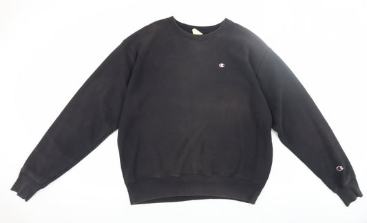 Mens UK Size L Champion Black Pullover Sweatshirt