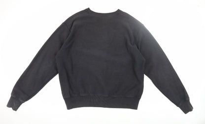 Mens UK Size L Champion Black Pullover Sweatshirt