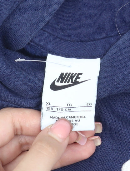 Nike Boys Blue Pullover Hoodie XL Sporty Comfort