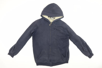 Mens UK Size S Cotton Traders Blue Hooded Basic Jacket