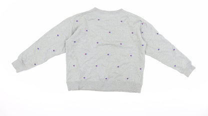 Champion Women's Grey Medium Sweatshirt with Logo Accents