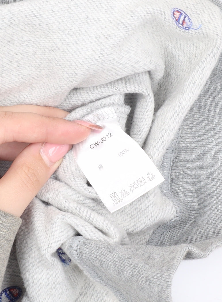 Champion Women's Grey Medium Sweatshirt with Logo Accents