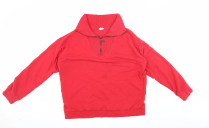 M&Co Women’s Red Pullover Sweatshirt Size 14