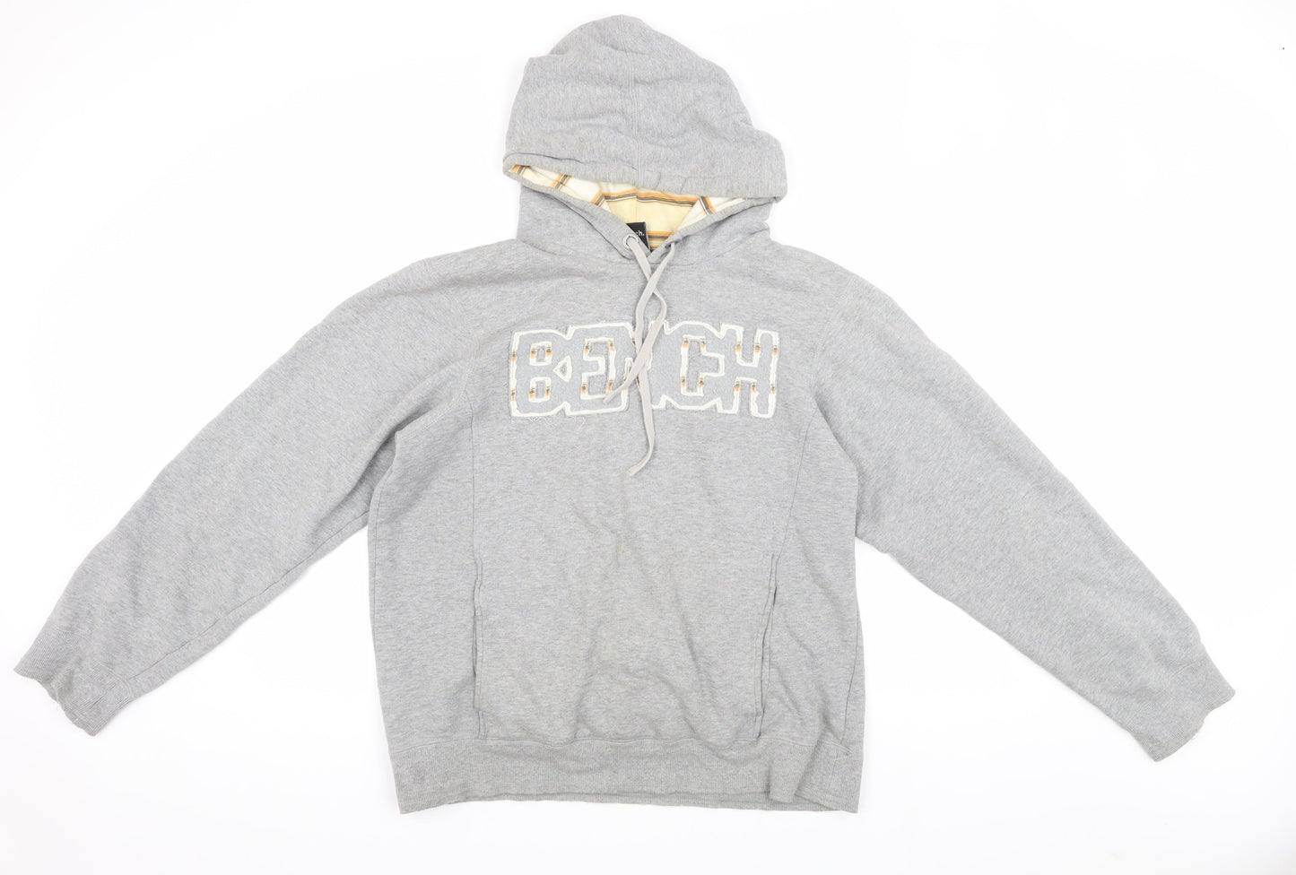 Mens UK Size M Bench Grey Pullover Hoodie