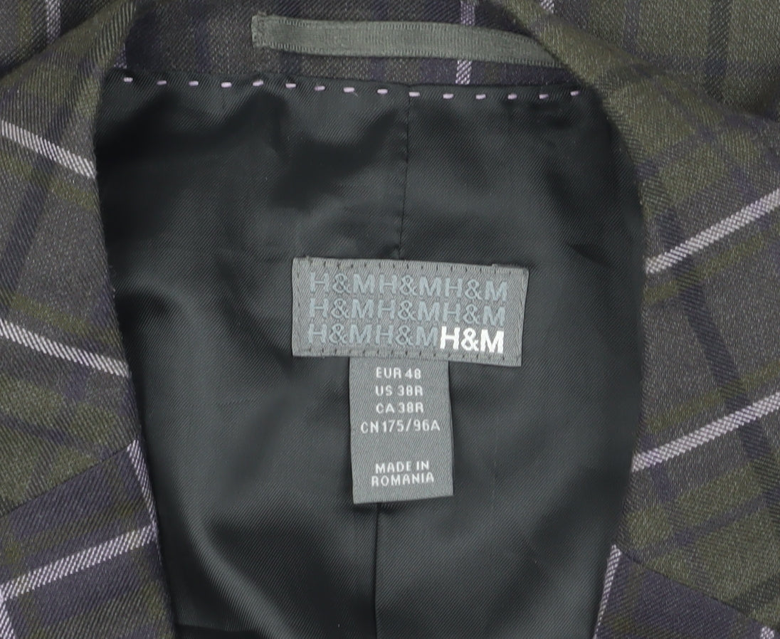 Mens UK Size 38 H&M Regular Multicoloured Suit Jacket