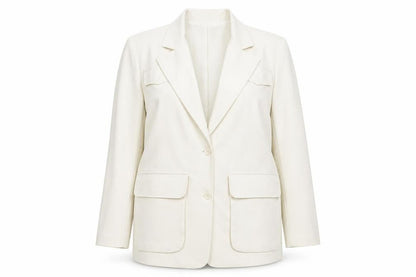 Womens UK Size 12 Boohoo Regular Ivory Blazer