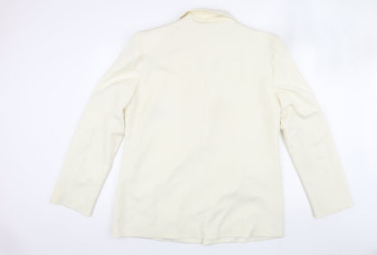 Boohoo Women's Ivory Blazer Size 12 Formal Spring
