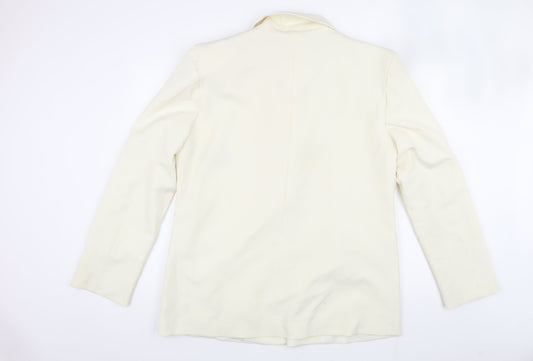 Boohoo Women's Ivory Blazer Size 12 Formal Spring