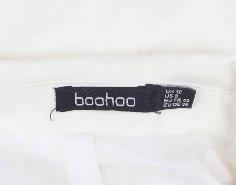 Boohoo Women's Ivory Blazer Size 12 Formal Spring
